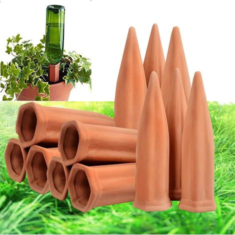 Paquet de 12 piquets d'arrosage automatiques pour les vacances, dispositifs d'arrosage des plantes (1/5)
