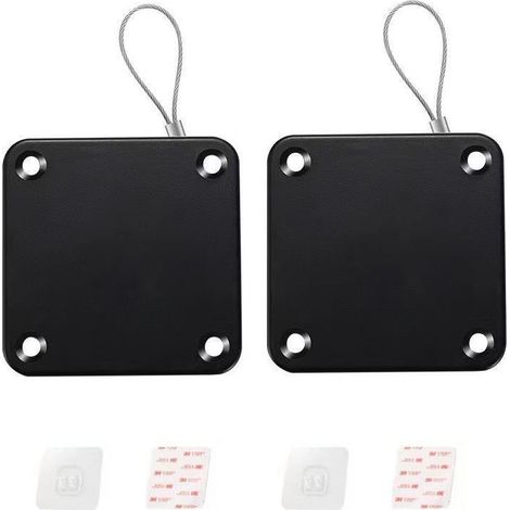 2x Ferme-porte automatique sans perçage avec capteur pour porte de cuisine, sécurité renforcée, noir (1/5)