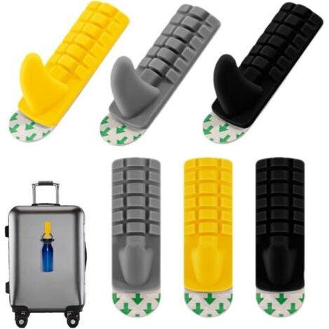 Crochet de suspension de bagages, crochet collant pour voiture - Crochet de suspension pour valise à forte adhérence,Sac de fixation de bagages de voyage en Silicone, crochet de bagage, cintre d (1/4)