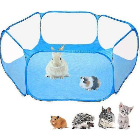Guinea Pig Cage Rabbit Cage , Pet Play Yard Fence Portable Tentblue (1/3)