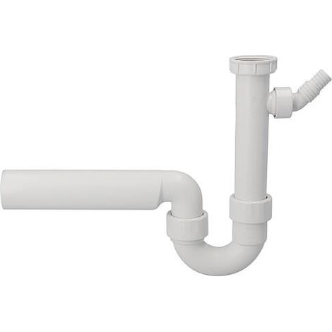 Geberit Accessoires - Siphon pour éviers, avec embout cannelé équerre, sortie horizontale, d 40 mm 152.713.11.1