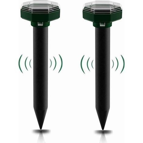 Solar-Maulwurfabwehrgerät, 2er-Pack Ultraschall-Solar-Maulwurfabwehrgerät, IP65 wasserdichtes Solar-Maulwurfabwehrgerät, Ersatzteil A492 (1/4)