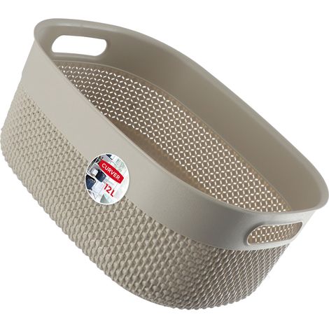 Curve Contenedor Cesta 12L Organizador Beige Eco (1/5)