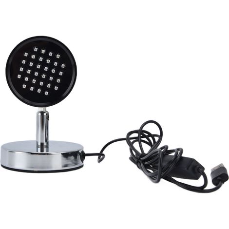 Lampe de soin du visage anti-âge à LED, lumière rouge, acier inoxydable, 3 couleurs réglables, alimentation USB (1/5)