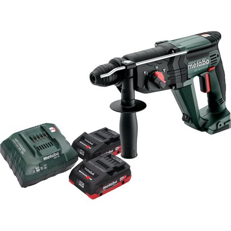 Martello combinato a batteria Metabo KH 18 LTX 24 18 V 2,1 J SDS Plus + 2x batteria LiHD 4,0 Ah + caricatore
