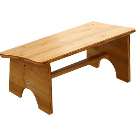 Repose-pieds de bureau antidérapant et multifonctionnel en bois robuste, soulageant la fatigue et idéal pour la maison, le bureau ou les études. Style incliné. (1/4)