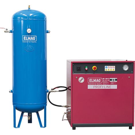 ELMAG Kompressor PROFI-LINE SILENT PL-S 750/10/3 D - im Paket 1 (1/3)