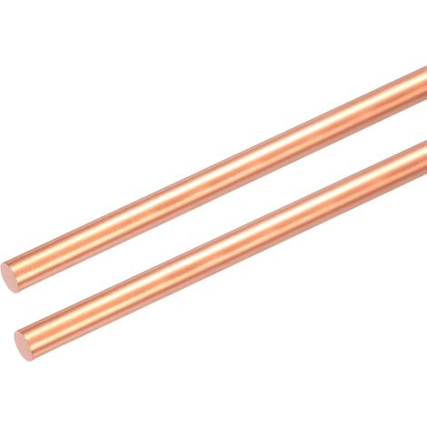 2Pcs Tige Ronde En Cuivre naturel 99.99%, Diamètre 4.5mm / 0.18", Longueur 12.6", Barre En Cuivre Nu Pour DIY, Métal, Loisirs Créatifs, Jardinage, Décoration (1/5)