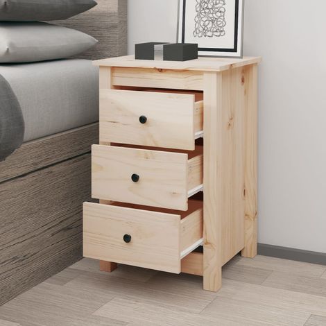 vidaXL Nachttisch 40x35x61,5 cm Massivholz Kiefer (1/5)