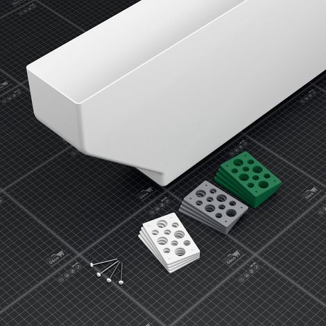 Cache-Panne - L. 600 x l. 90 x h. 200 mm - Blanc