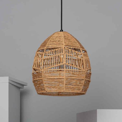 Lámpara Colgante Papel Trenzado Beyawo Natural (1/5)
