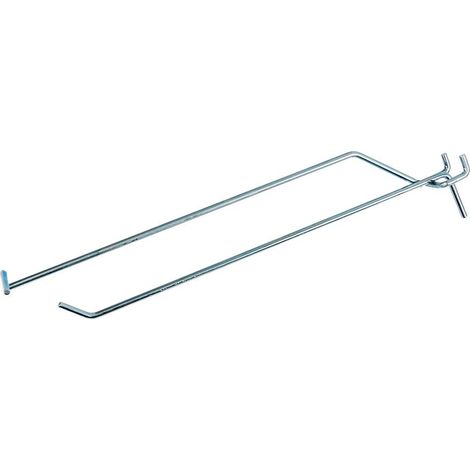 Gancio singolo con staffa per cartellino prezzo per perforazione EURO Mega-M L-25cm fi4 zinco N