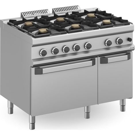 Fourneau à gaz - 6 feux - 5,5 kW - Avec four à gaz - Arilex