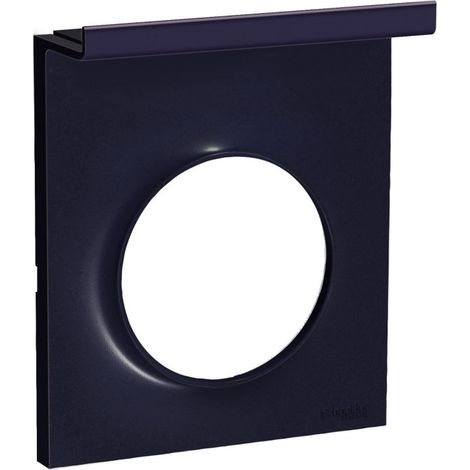 Plaque de finition 1 poste avec support de téléphone mobile - Odace Styl Pratic 2011 - S540712 - Schneider - Anthracite