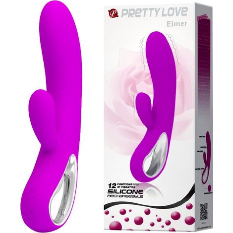 Elegante vibratore in silicone con stimolatore clitorideo Pretty Love Elmer (1/5)