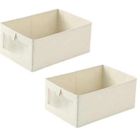 Boîte de rangement pour rideaux en coton et lin -- (1/5)