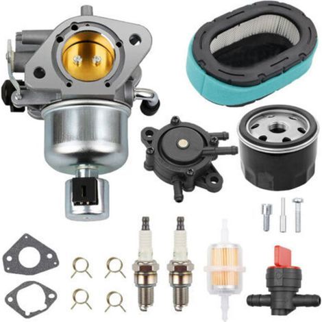 Carburateur compatible avec les moteurs Kohler KT725 KT730 KT735 KT740 KT745 avec kit d'entretien de filtre à air, tondeuses, tracteur, remplace 16 853 19-S, 32 853 67-S, 32 853 63-S (1/4)