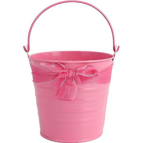2 Stück Eiseneimer mit Blumenmuster