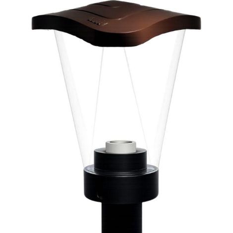 Testa palo attaco colore corten e27 ip65 Ømax lampadina 60mm sovil - 151/36