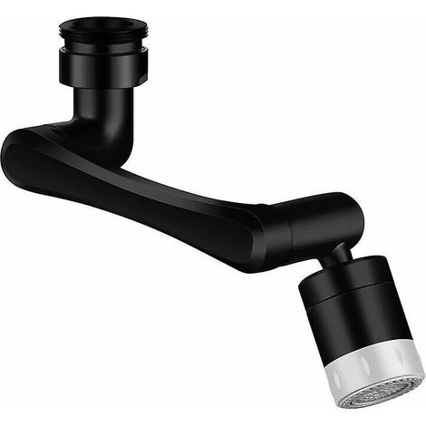 Ulisem 1080+360 Grad drehbarer Wasserhahnbelüfter, schwarze Farbe. (1/4)