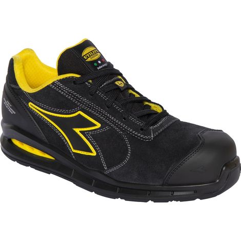 Scarpe antinfortunistiche basse Diadora Run Net Airbox Master Low S3 SRC ESD - 45 - Nero/Giallo