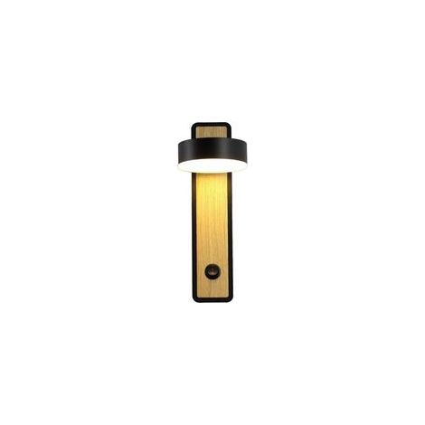 noir Applique murale en bois de style rétro européen, en aluminium, idéale pour une chambre , lumière chaude