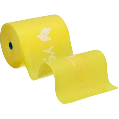 Banda de ejercicio yellowFLAT Band TPE, amarilla, resistencia 1-2 kg (1/5)