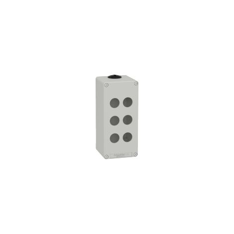 Pulsantiera in metallo grigia  M25 6 fori 22MM 80X175X77 UL CSA - XAPD3506