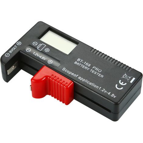 Digitaler Batterietester, Universal Batterietester, Batterietester, für AA, AAA, C, D, PP3, 9V, 1,5V, Knopfzellenbatterien - Funktioniert ohne Batterie (1/3)