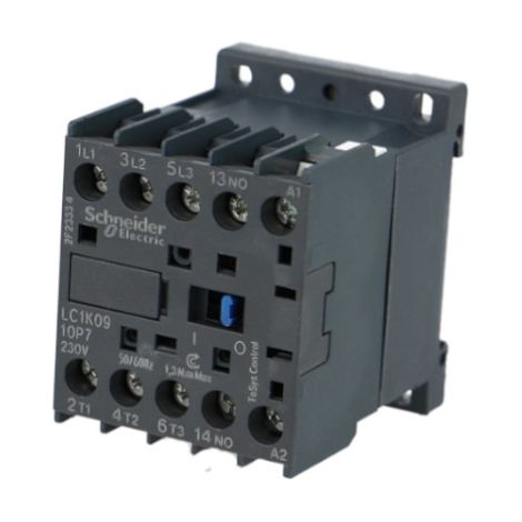 Schneider Electric – Contacteur 3P AC 3 440V 9A – bobine 24VCA – usage courant – contacts auxiliaires 1F – AC-1 AC-3 AC-4 – 20A à 50°C (1/10)