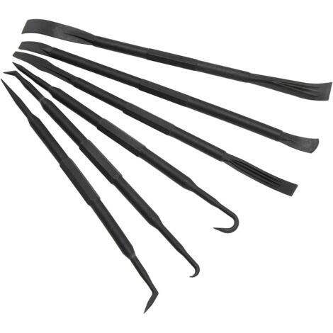 QORVA-Kit d'Outils de Démontage, 6 Pièces, Leviers en Plastique pour Garniture, avec Crochets de Joint