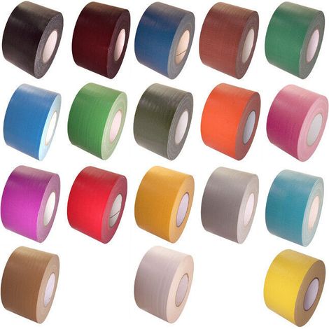Nastro Americano telato colorato plastificato per riparazioni EXTRA FORTE 4 rotoli - Larghezza: 19mm - Lunghezza: 2,75mt - Colore: Nero