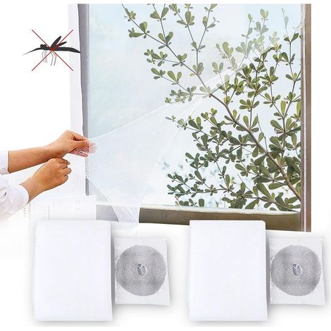 2 Pieces Window Mosquito Net,Can Cut Fine Net Insect Screens, Window Net, Can Penetrate Air Protective Net Suitable for most kinds of doors and windows（1.3X1.5m） (1/5)