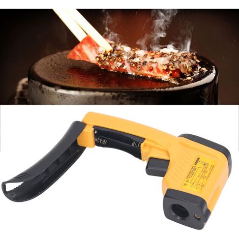 Thermomètre infrarouge sans contact – Plage de -50 à 600°C – Écran LCD rétroéclairé – Temps de réponse ≤ 0.8s – Rapport distance 12:1 (1/3)