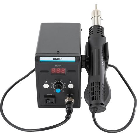 Station de désoudage à air chaud, puissance de 700W, plage de température réglable, noir (1/2)