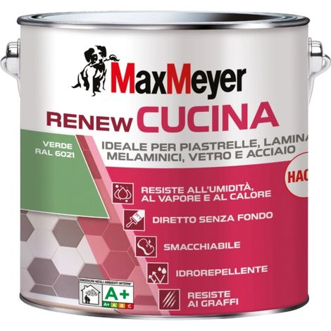 smalto all'acqua cucina max meyer "renew" verde 2 lt