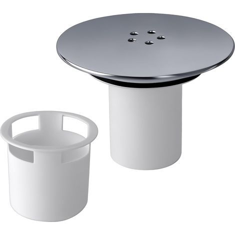 Bonde Douche 90 mm/115mm Bonde de Douche, Siphon Douche, Capot Bonde Douche Interchangeable Chromé, Remplacement de Couvercle de Siphon Douche pour Salle de Bain (1/5)