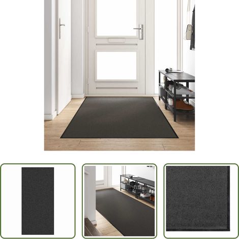 Tapis de porte - Tapis d'entrée Autre Anthracite et noir 120 x 250 cm (1/5)