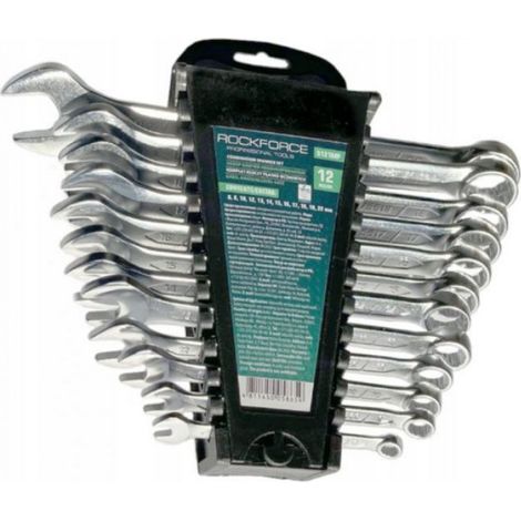 Clef À Fourche - Clef Plate - Jeu De Clés Plates 12 Pièces - 6 8 10 12 13 14 15 16 17 18 19 22 Mm - Pour Atelier Domestique Et Professionnel