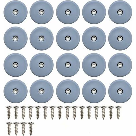 20 pièces patins glisseurs en téflon 22mm – avec vis pour meubles – protection sols durs – assemblage rapide – Thsinde
