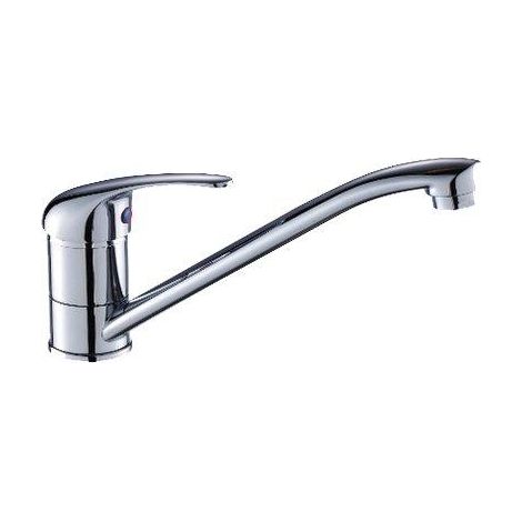 MISCELATORE LAVELLO MONO CANNA BASSA PARIGI EFFE  OTTONE CROMATO
