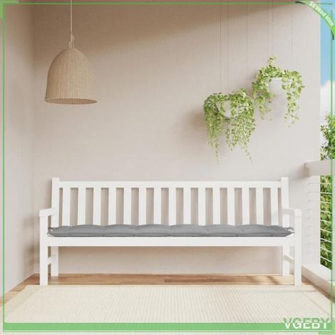 Coussin de banc de jardin - FAFEISY - 361641 - Gris - 200x50x7 cm - Tissu Oxford résistant à l'eau (1/5)