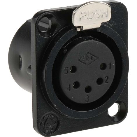 RS PRO-Connecteur XLR Femelle Droit 5 voies Montage panneau ( Prix pour 1 )
