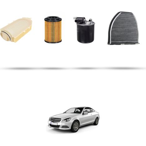 Kit tagliando 4 filtri compatibile con Mercedes Classe C (W204,C204,S204) C180 1.8 CDI 88kw Dal 2011 al 2014 (1/5)