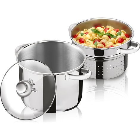 Pentola Pastarella in Acciaio Inox anche Induzione 22 cm Aeternum (1/4)