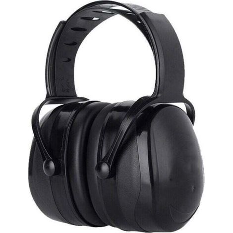 Adjustable and comfortable adult noise-canceling headphones with 38dB SNR attenuation, for noisy or stressful environments - Black (1/4)