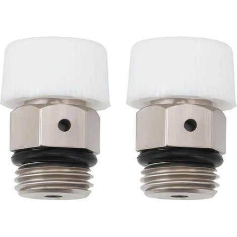 Lot de 2 vannes de purge automatiques en cuivre de 1/8 po pour purge automatique du radiateur et de l'aération (1/5)