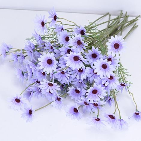 Daisy - 20 Pouces - Résistant UV - Tige Flexible - Décoration Intérieure Extérieure - Mariage Bureau Jardin - 6 Bouquets (1/5)