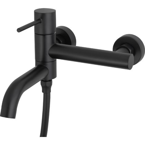 Grifo bañera-ducha negro mate monomando para bañera Ebro de Valaz (1/3)