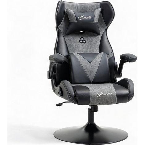 Chaise de bureau noir en revêtement synthétique 69 x 73 x 118 cm (1/5)